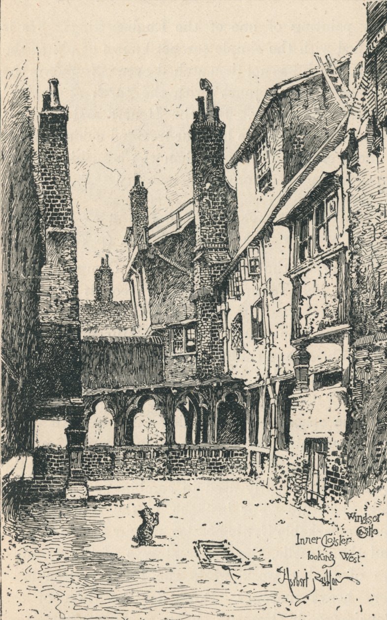 Wewnętrzny krużganek, patrząc na zachód, 1895 autorstwa Unbekannt