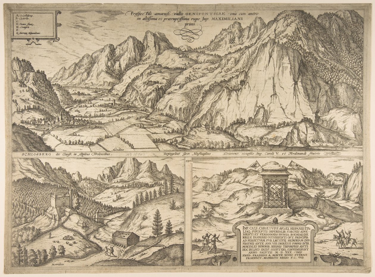 Innsbruck z cyklu Miasta świata, tom. V, płyta 59, 1590 autorstwa Unbekannt
