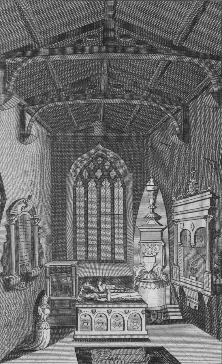 Widok wnętrza kaplicy Unii w kościele Faringdon, 1796 r. autorstwa Unbekannt