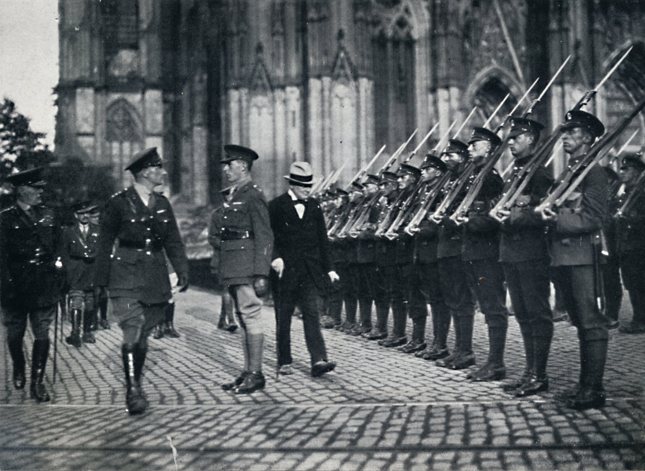 Inspekcja wojsk pod katedrą w Kolonii, 1919, 1945 autorstwa Unbekannt