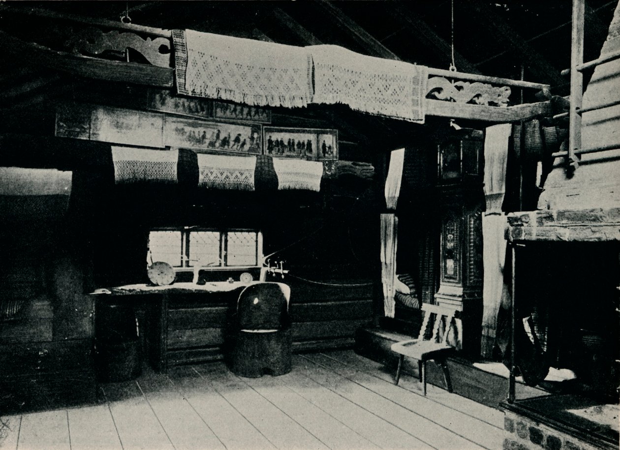 Wnętrze z Mory, Skansen, Sztokholm, 1925 autorstwa Unbekannt