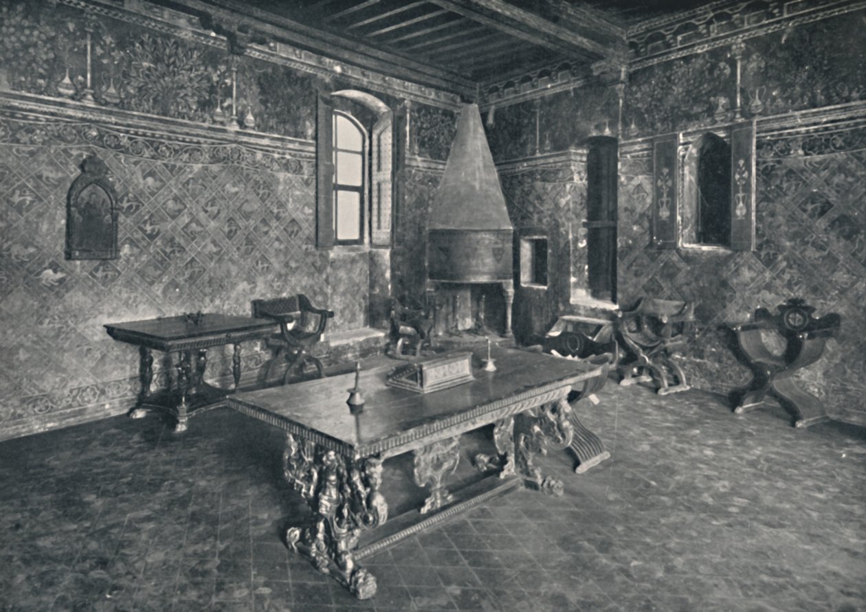 Wnętrze, Palazzo Davanzati - ze stołem florenckim z końca XVI wieku, 1928 autorstwa Unbekannt