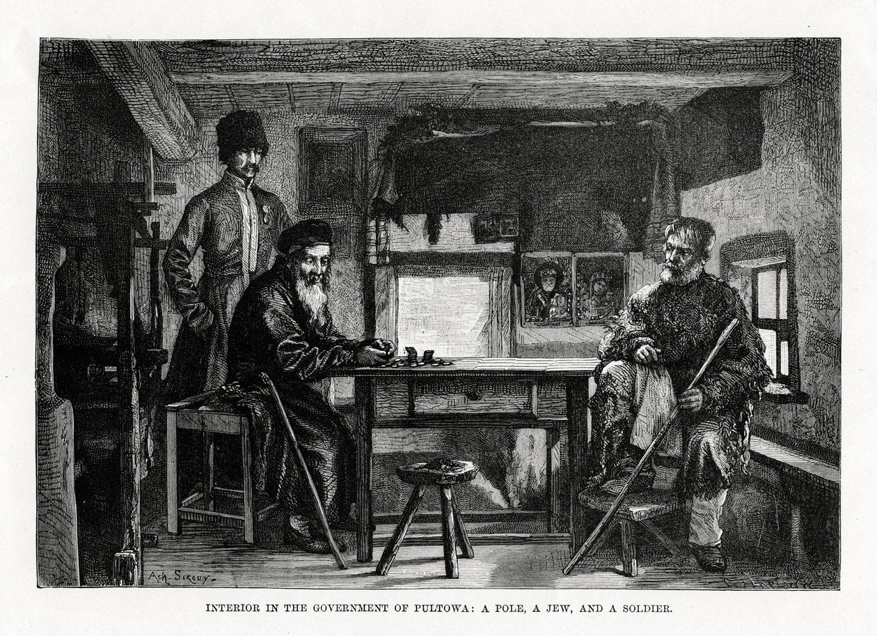 Wnętrze w rządzie Pułtowej, środkowa Ukraina, 1879 autorstwa Unbekannt