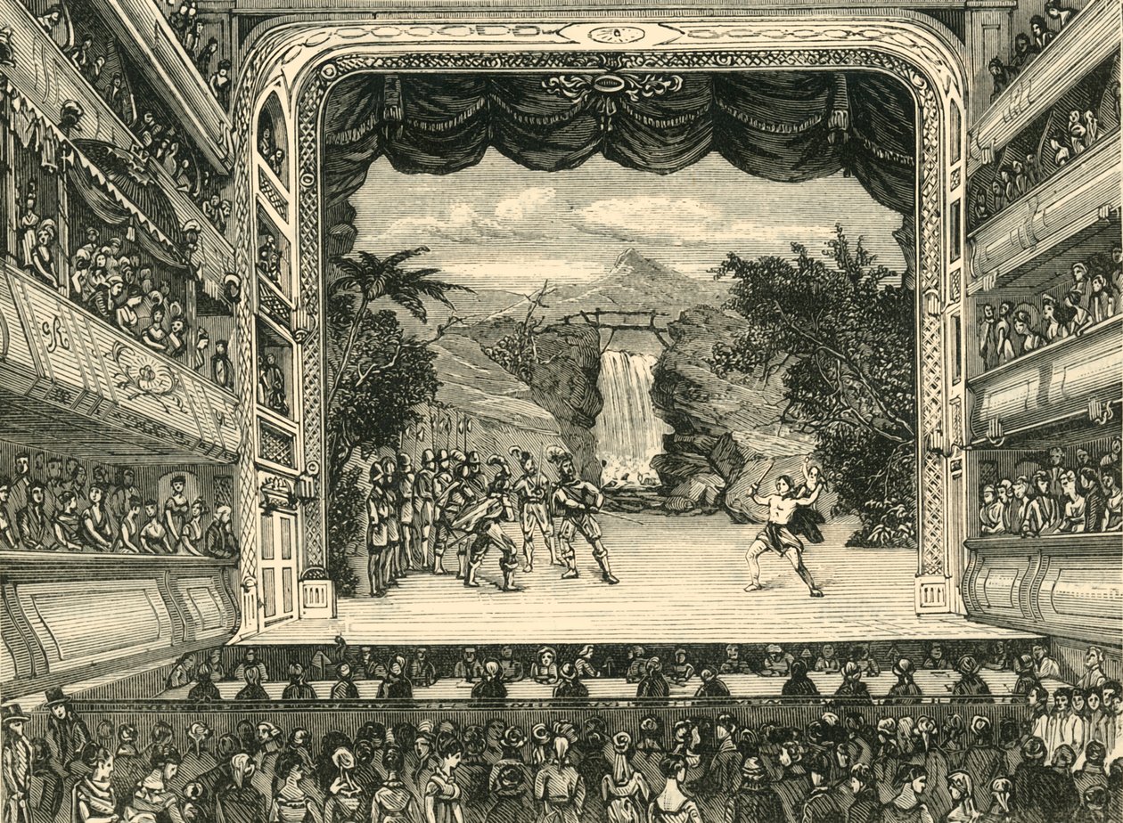 Wnętrze teatru Covent Garden w 1804 r. 1881 r. autorstwa Unbekannt