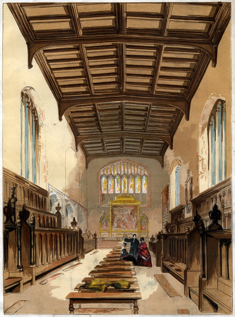Wnętrze kaplicy St Johns College, Cambridge, Cambridgeshire autorstwa Unbekannt