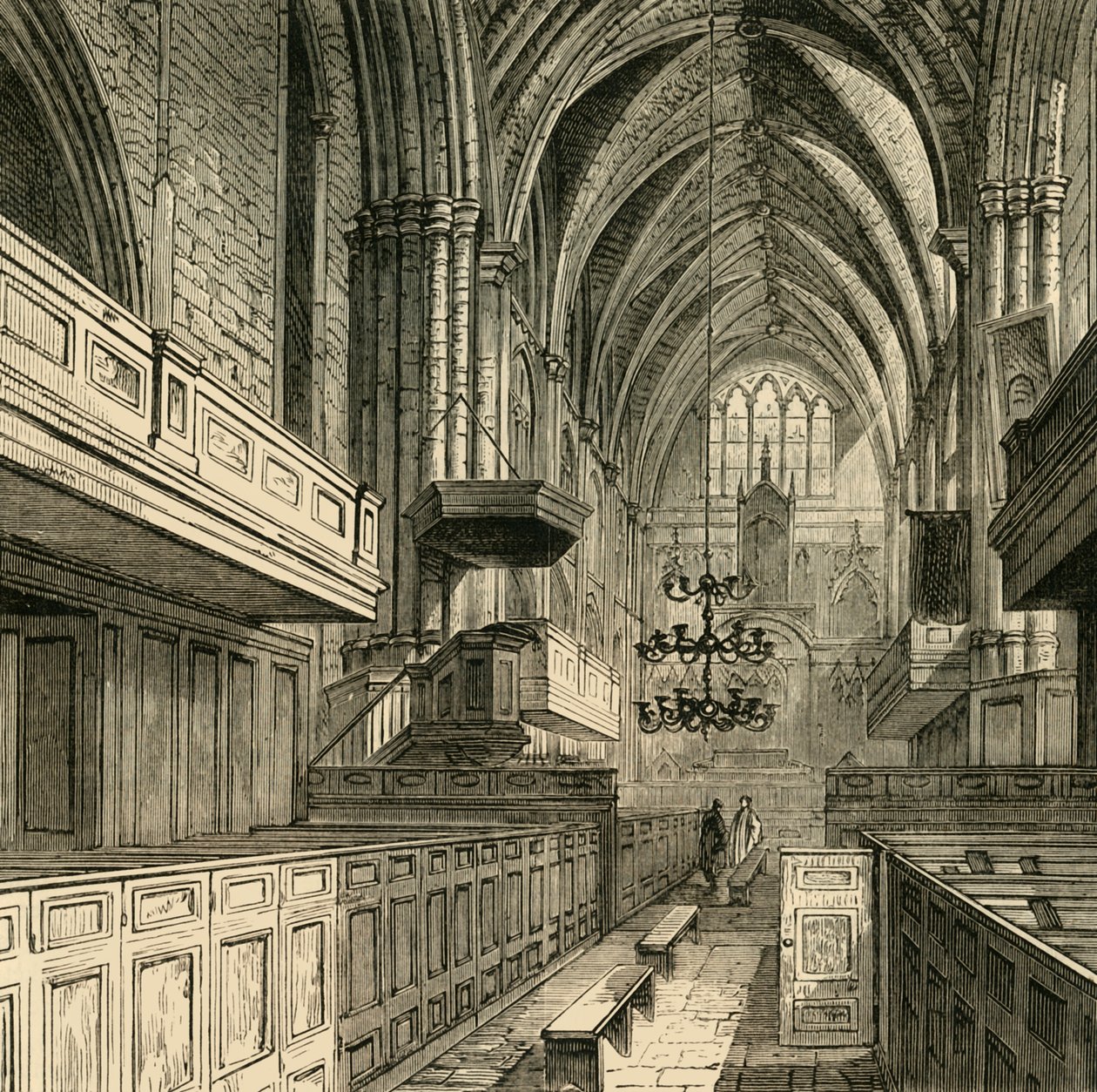 Wnętrze kościoła św. Zbawicieli, ok. 1878 r. autorstwa Unbekannt