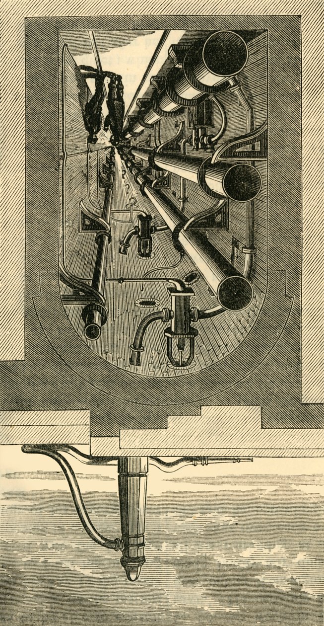 Wnętrze metra, wiadukt Holborn, c1876. autorstwa Unbekannt