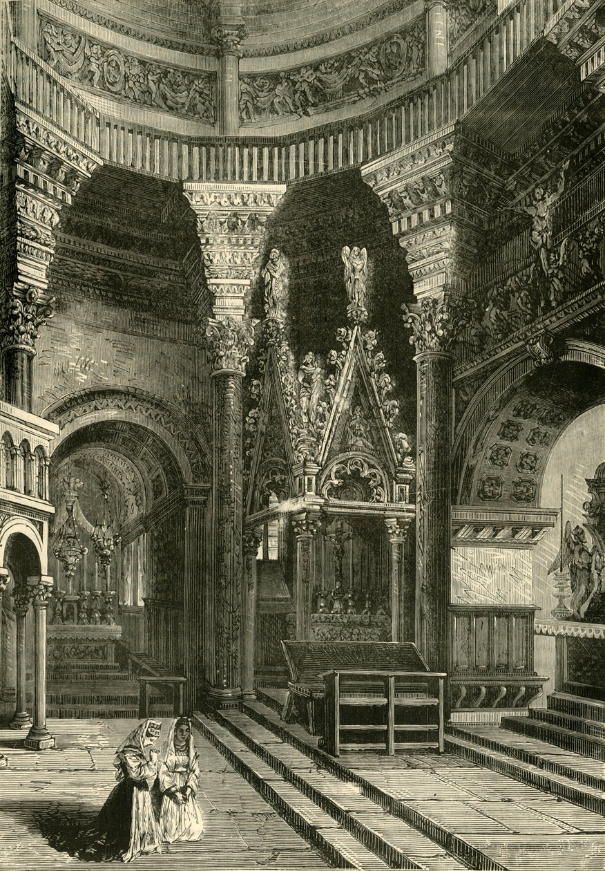 Wnętrze katedry Spalatro Dawna świątynia Pałacu Dioklecjana, 1890. autorstwa Unbekannt