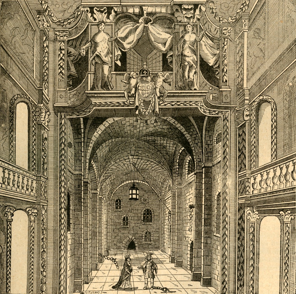 Wnętrze Teatru Książęcego, ok. 1673, 1897. autorstwa Unbekannt