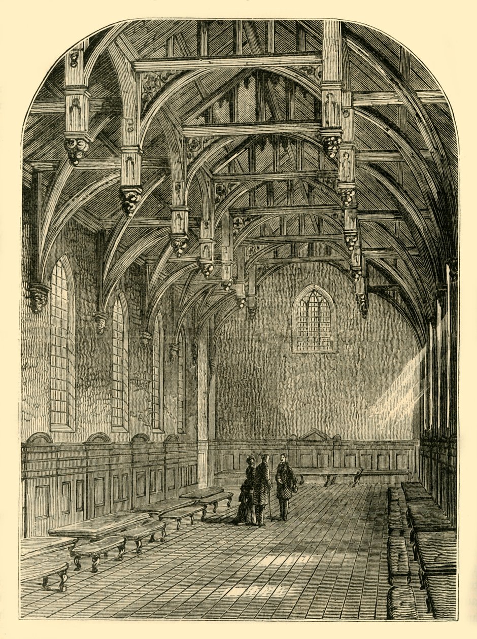 Wnętrze Wielkiej Sali, Pałac Lambeth, 1800, c1878. autorstwa Unbekannt
