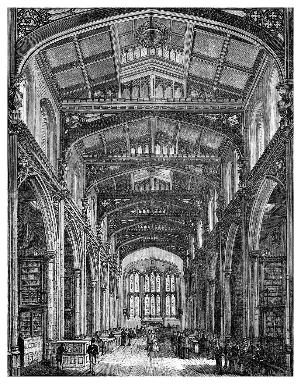 Wnętrze Biblioteki, Guildhall, City of London, 1886 autorstwa Unbekannt