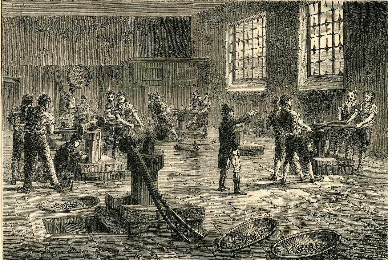 Wnętrze mennicy, ok. 1872 r. autorstwa Unbekannt