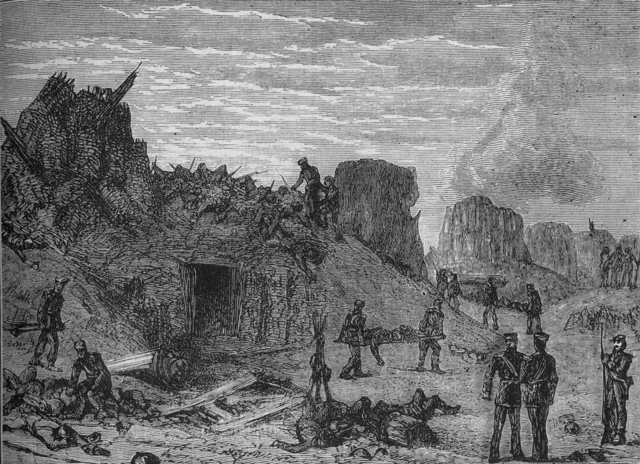 Wnętrze Redanu po jego zdobyciu, ok. 1880 r. autorstwa Unbekannt