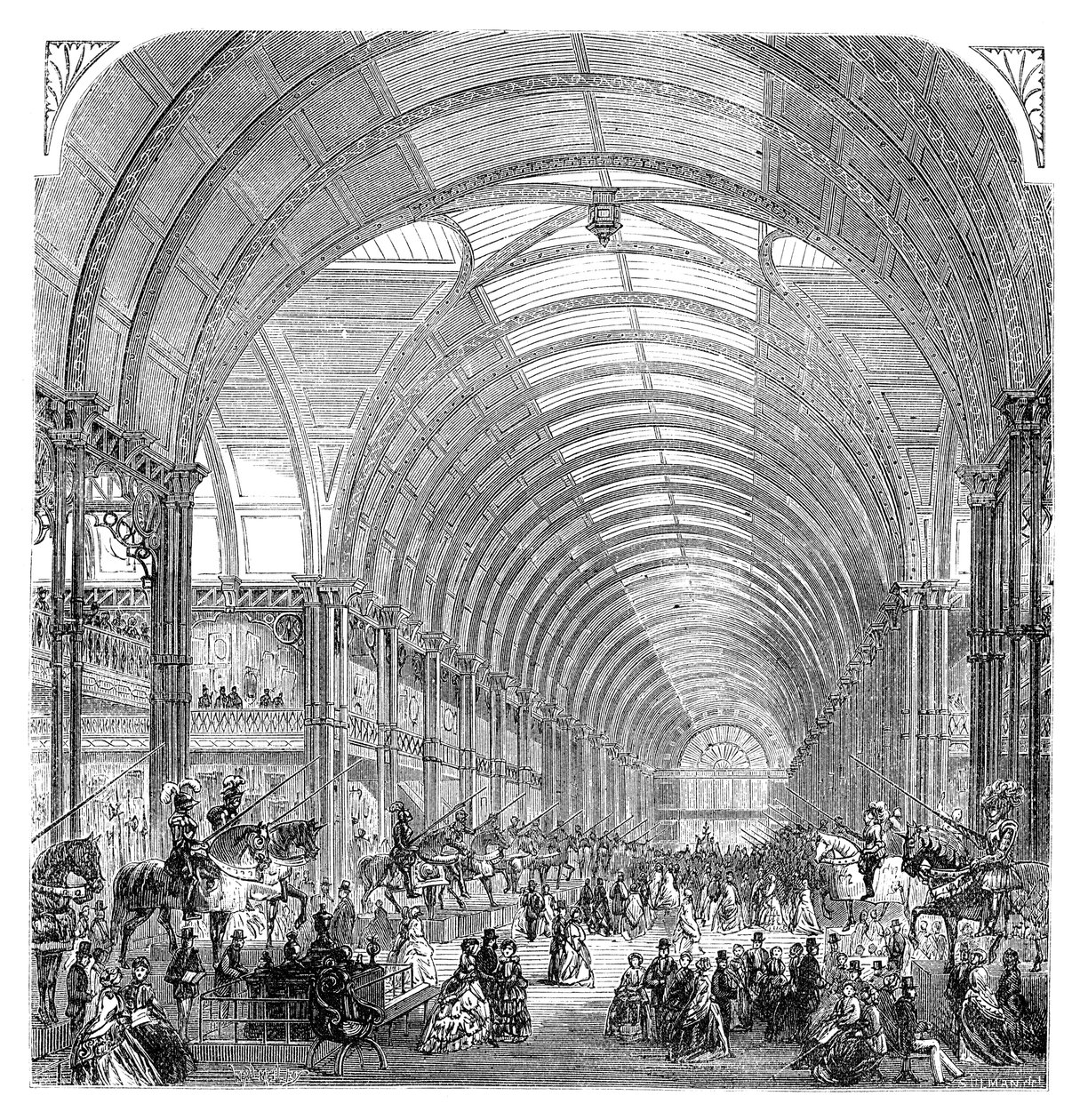 Widok wnętrza wystawy w Manchesterze, 1857, koniec XIX wieku autorstwa Unbekannt