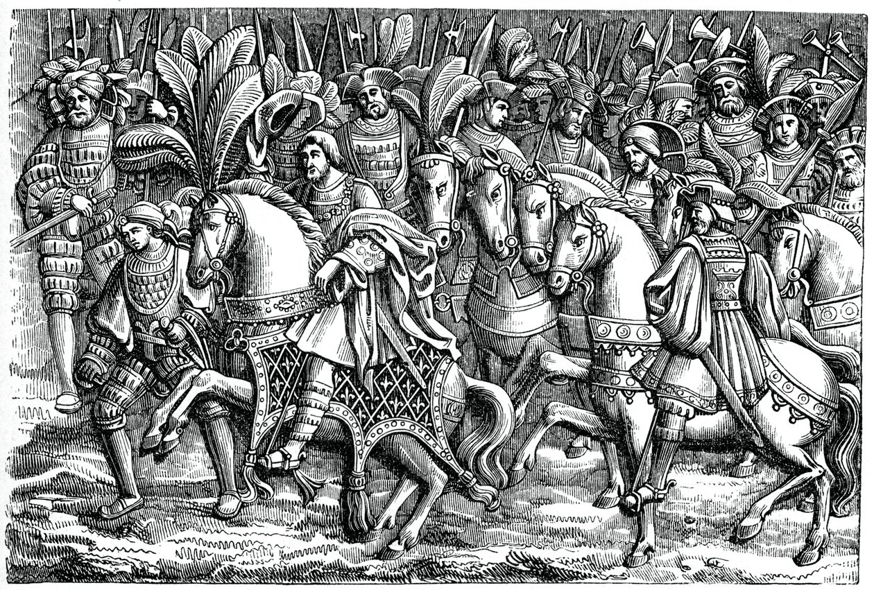 Wywiad między Franciszkiem I i Henrykiem VIII, na Polu Złotego Płótna, 1520, 1870 autorstwa Unbekannt