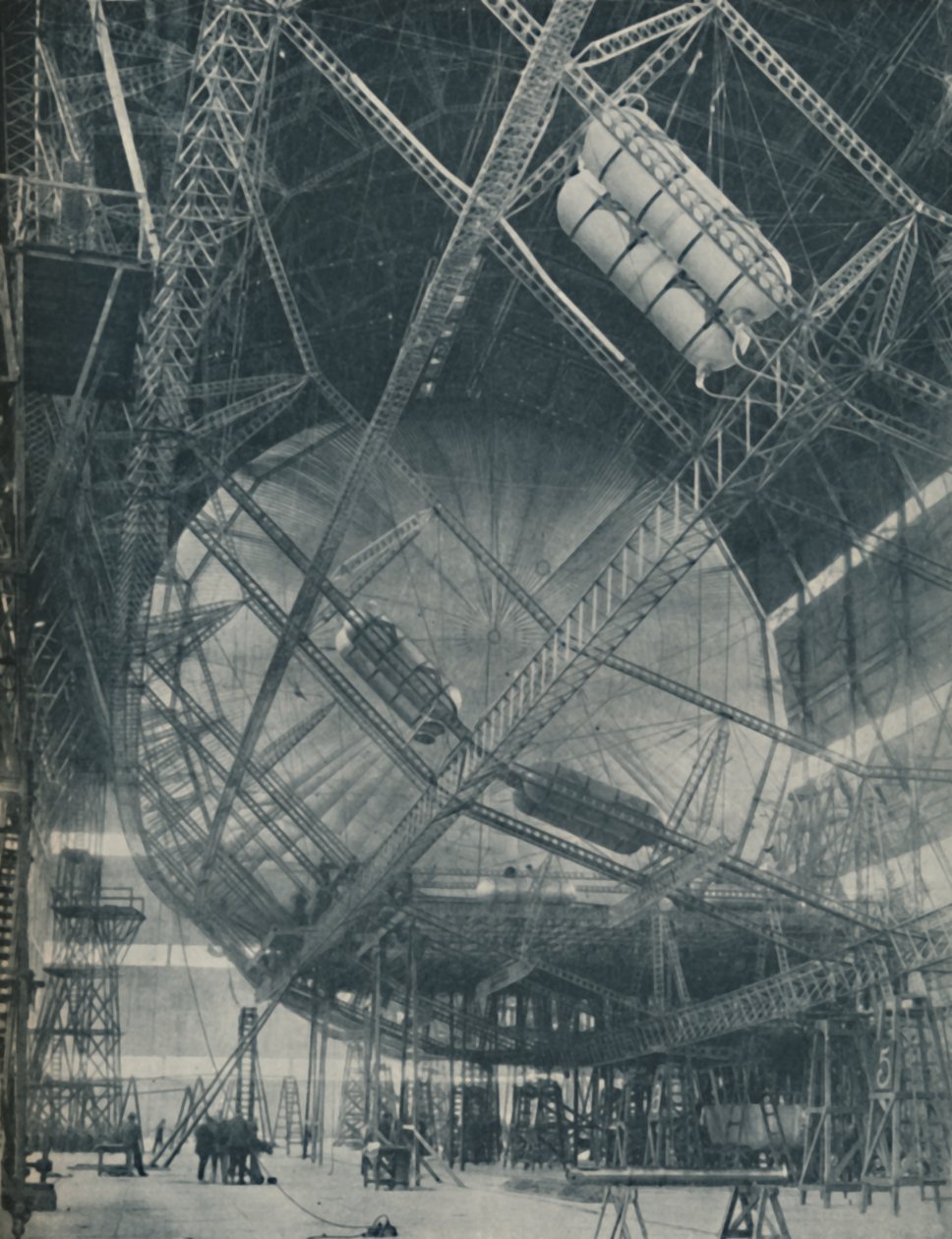 Zawiłości ramy i cylindra: R101 w trakcie tworzenia, c1935 autorstwa Unbekannt