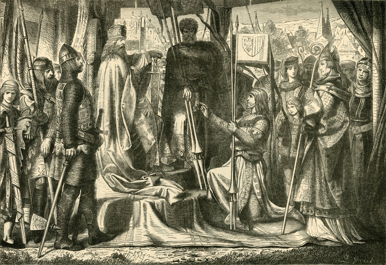 Inwestytura Henryka Jasomirgotta jako pierwszego księcia Austrii, 1156, 1890. autorstwa Unbekannt