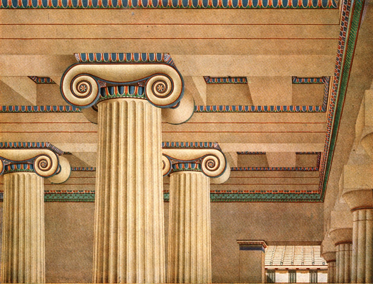 Sala Jońska na Akropolu w Atenach, Grecja, 1928. autorstwa Unbekannt