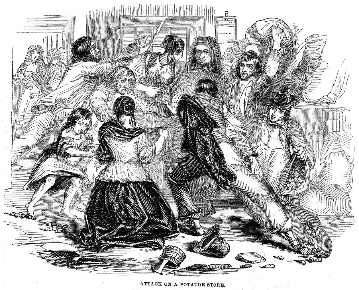 Irlandzki głód ziemniaczany, 1842 autorstwa Unbekannt