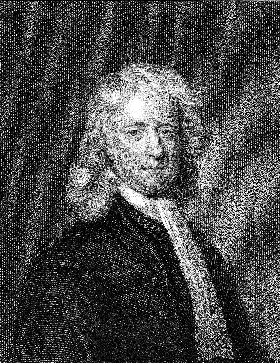 Isaac Newton, angielski matematyk i fizyk autorstwa Unbekannt