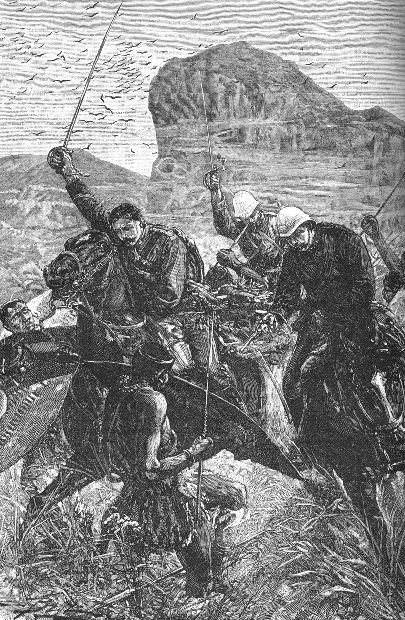 Isandhlwana: Pościg z kolorami, 1879, c1880 autorstwa Unbekannt