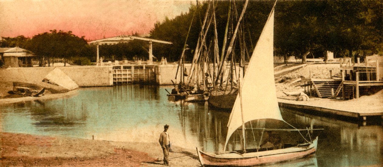 Ismailia - Brama przeciwpowodziowa w dół, c1918-c1939. autorstwa Unbekannt