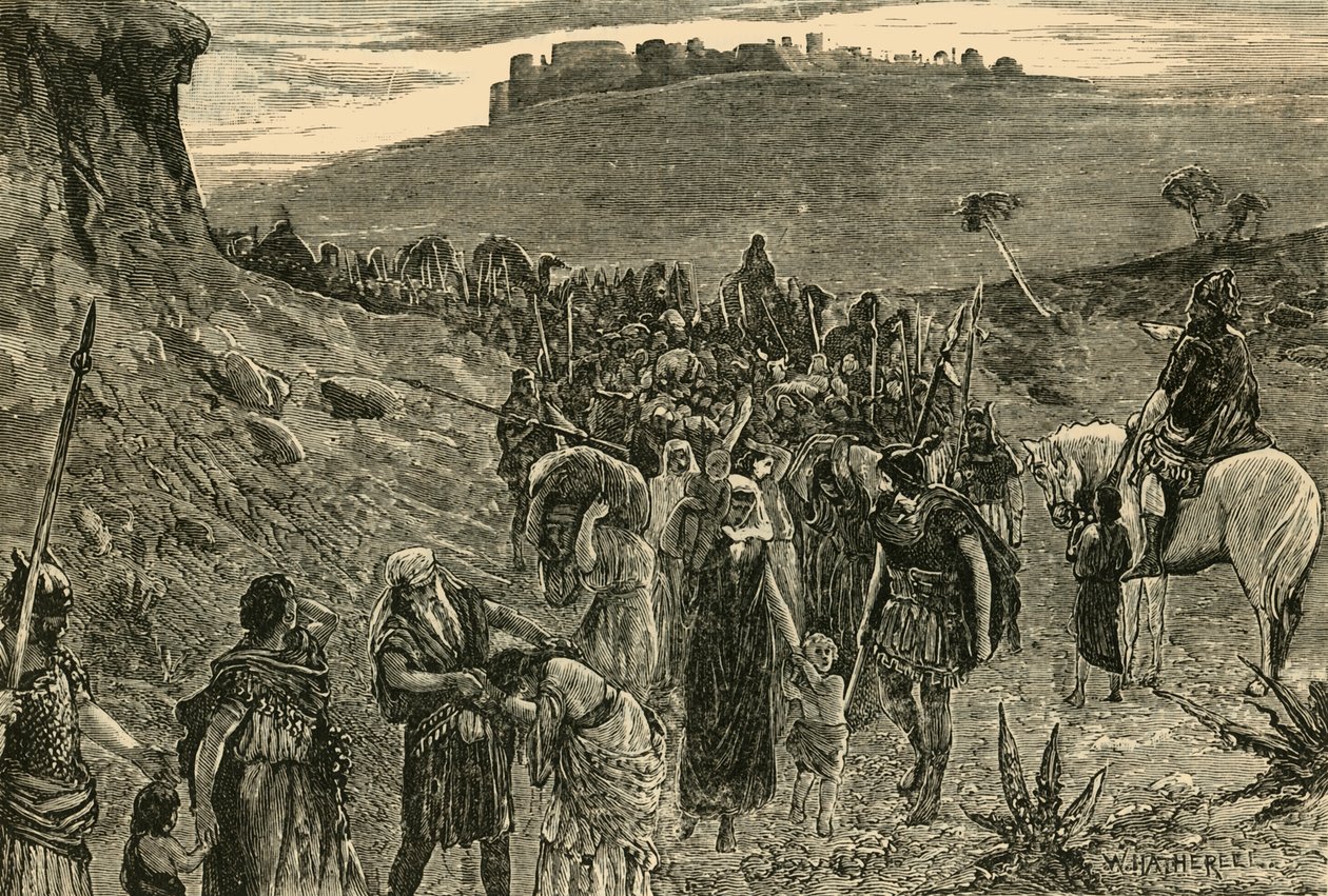 Izraelici idący do niewoli, 1890. autorstwa Unbekannt