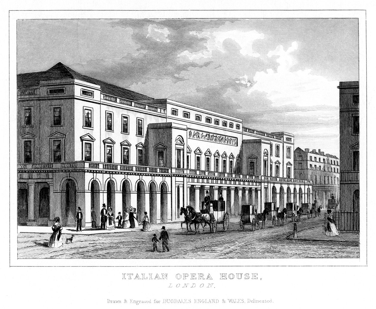 Opera Włoska, Haymarket, Westminster, Londyn, koniec XVIII - początek XIX wieku autorstwa Unbekannt