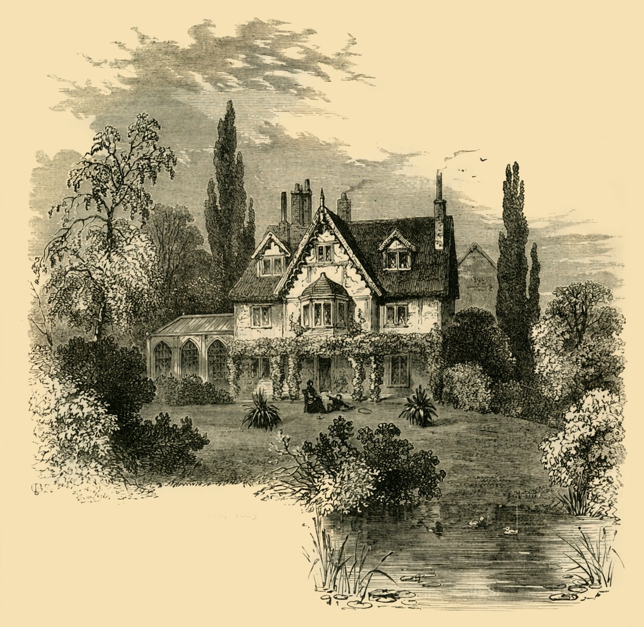 Domek Bluszczowy, Highgate, 1825, c1876. autorstwa Unbekannt