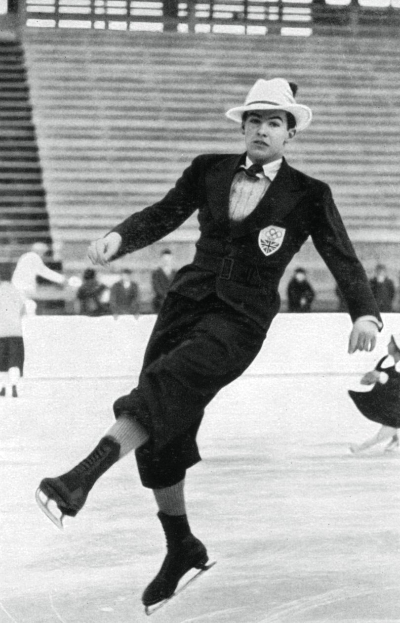 Jack Dunn, brytyjski łyżwiarz figurowy, Zimowe Igrzyska Olimpijskie, Garmisch-Partenkirchen, Niemcy, 1936 autorstwa Unbekannt