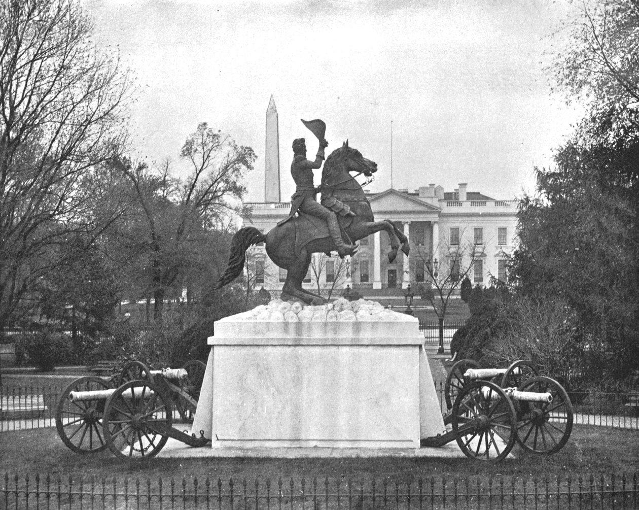 Posąg Jacksona, plac Lafayette, Waszyngton DC, USA, ok. 1900 r. autorstwa Unbekannt