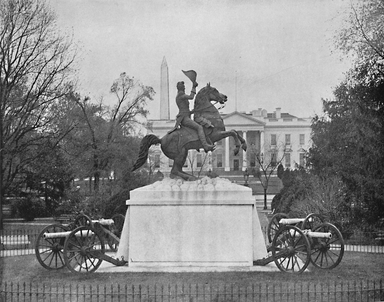 Posąg Jacksona, plac Lafayette, Waszyngton, D.C., c1897. autorstwa Unbekannt