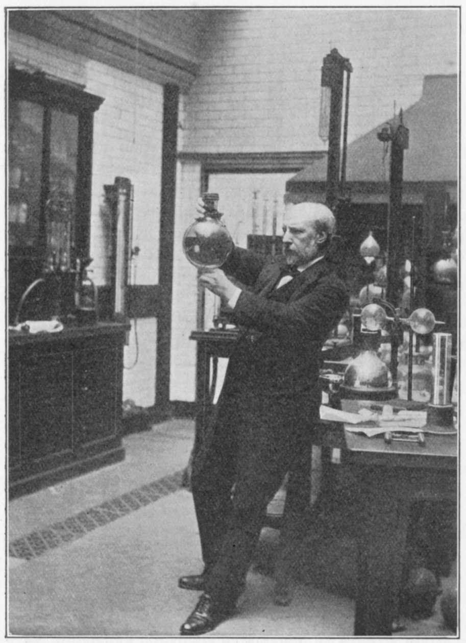 James Dewar, szkocki chemik i fizyk w swoim laboratorium, ok. 1890 autorstwa Unbekannt