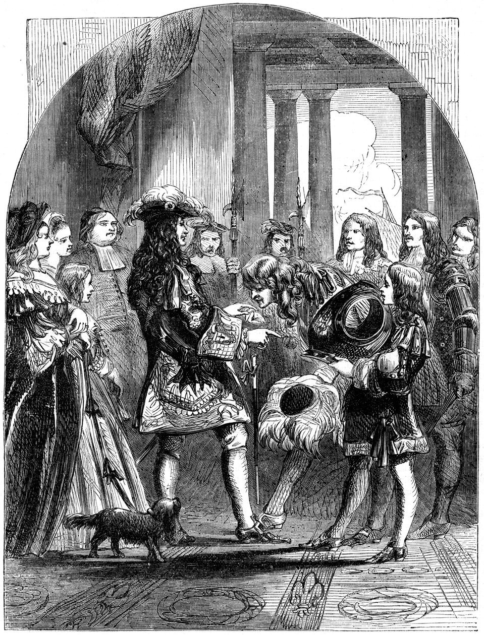 Jakub II żegna się z Ludwikiem XIV z Francji, 1689 autorstwa Unbekannt