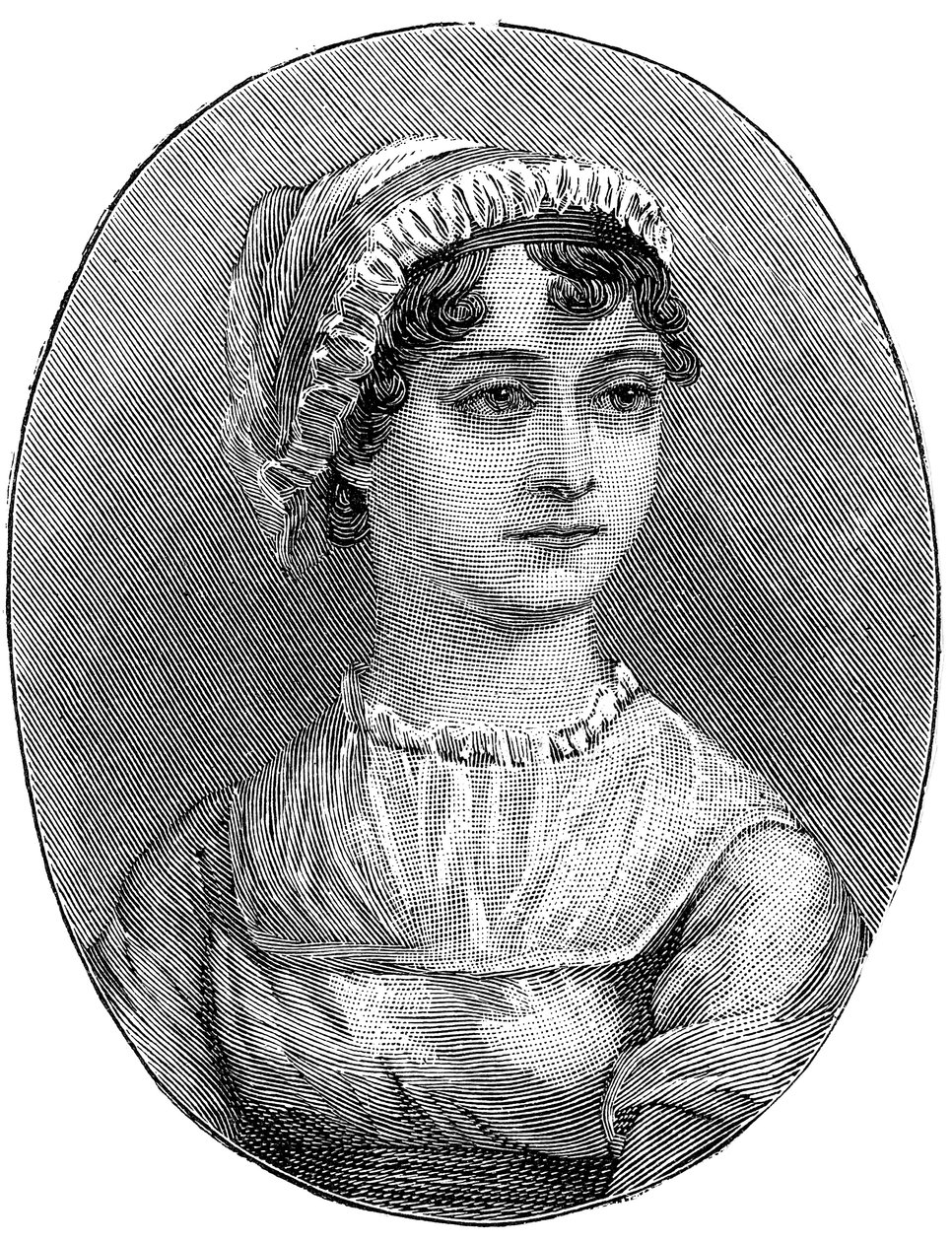 Jane Austen 1775-1817, angielska powieściopisarka autorstwa Unbekannt