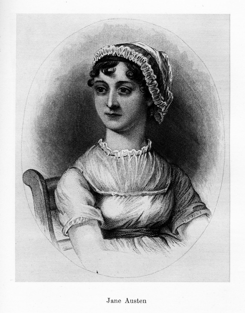 Jane Austen, angielska powieściopisarka, XIX w. autorstwa Unbekannt