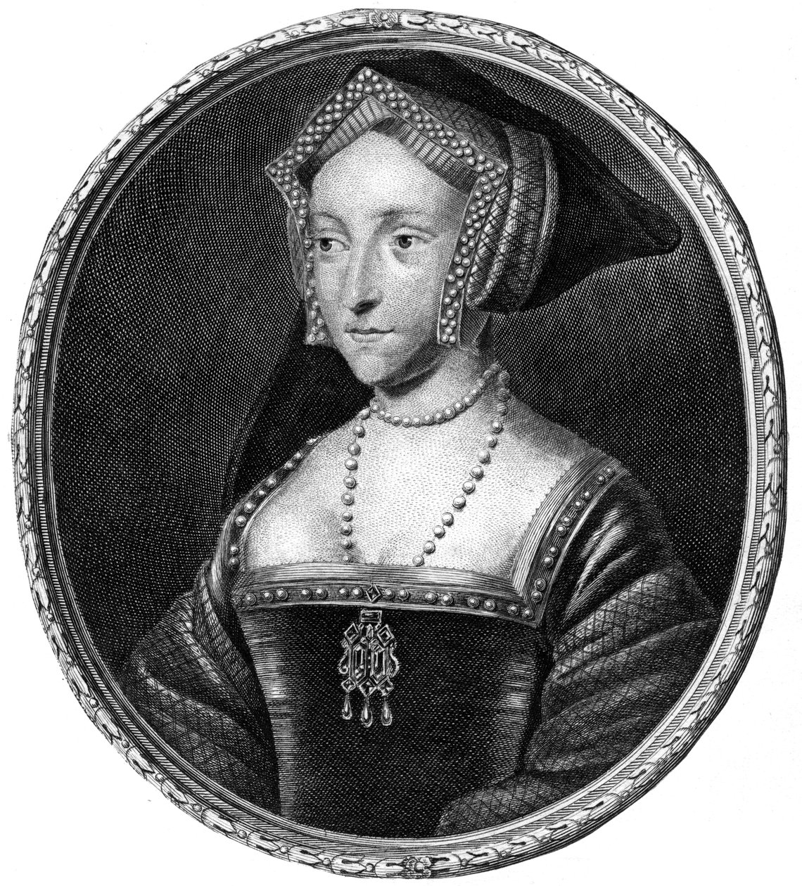 Jane Seymour, królowa Anglii i trzecia żona Henryka VIII autorstwa Unbekannt