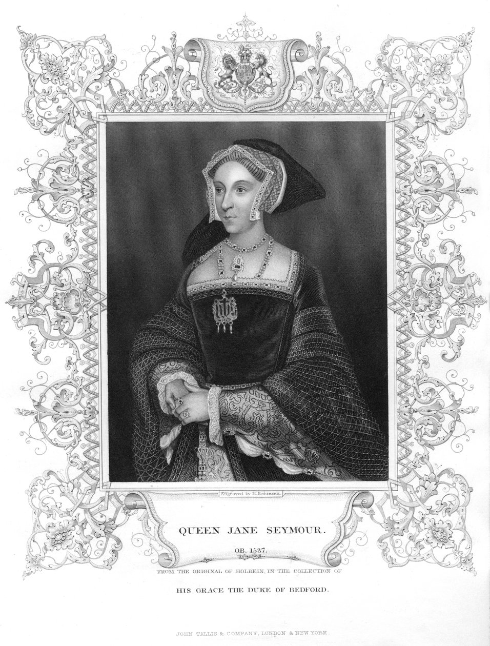 Jane Seymour, trzecia żona Henryka VIII, ok. 1536, XIX w. autorstwa Unbekannt