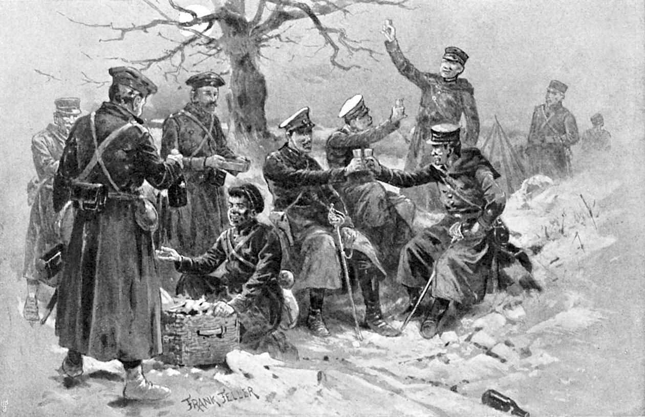 Braterstwo żołnierzy japońskich i rosyjskich, wojna rosyjsko-japońska, 1904-5 autorstwa Unbekannt