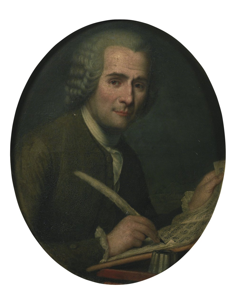 Jean-Jacques Rousseau 1712-1778 pisze nuty autorstwa Unbekannt