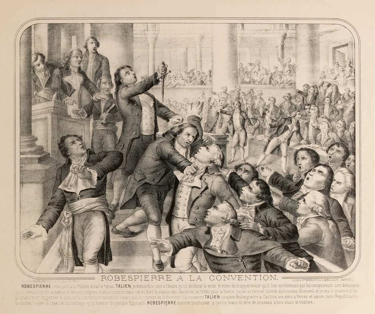 Jean-Lambert Tallien na trybunie Narodowej Konwencji na 9. Termidorze..., 1794. autorstwa Unbekannt