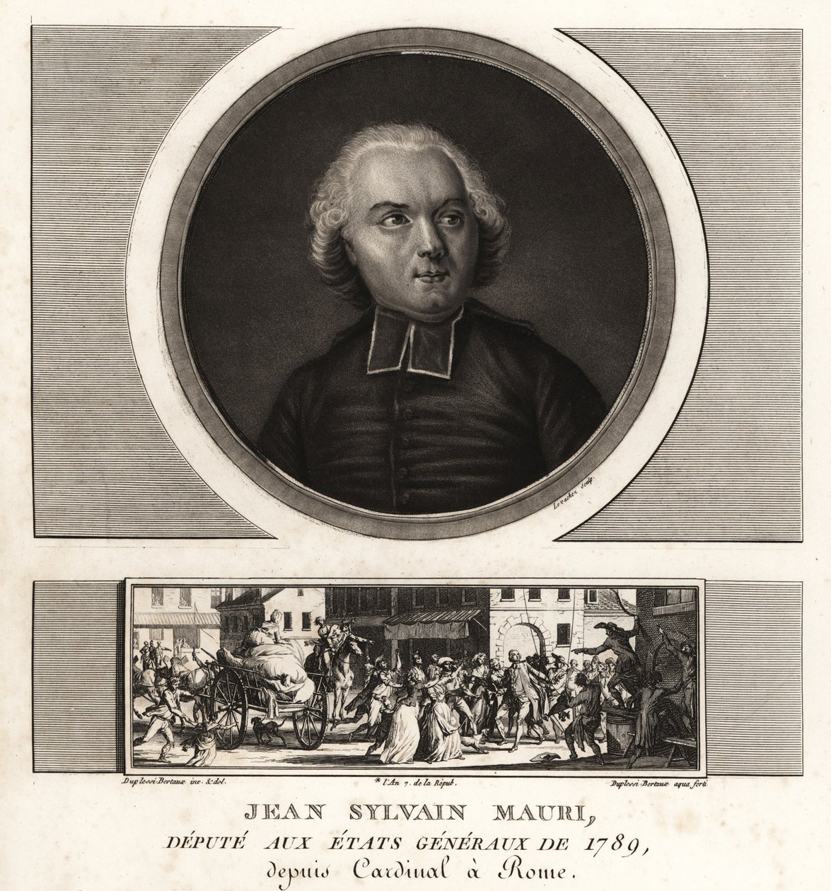 Jean-Sylvain Mauri lub Jean-Sifrein Maury (1746-1817), francuski kardynał, arcybiskup i biskup Montefiascone autorstwa Unbekannt