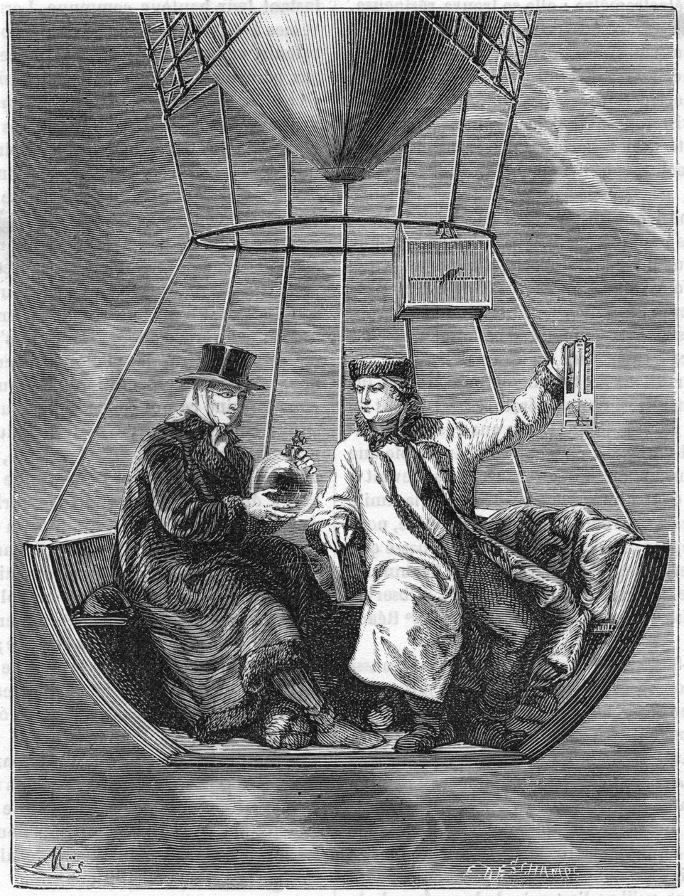 Jean Baptiste Biot i Joseph Louis Gay-Lussac, francuscy naukowcy, 1804 1870 autorstwa Unbekannt