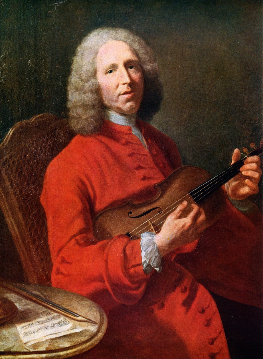 Jean Philippe Rameau 1683-1764, francuski kompozytor autorstwa Unbekannt