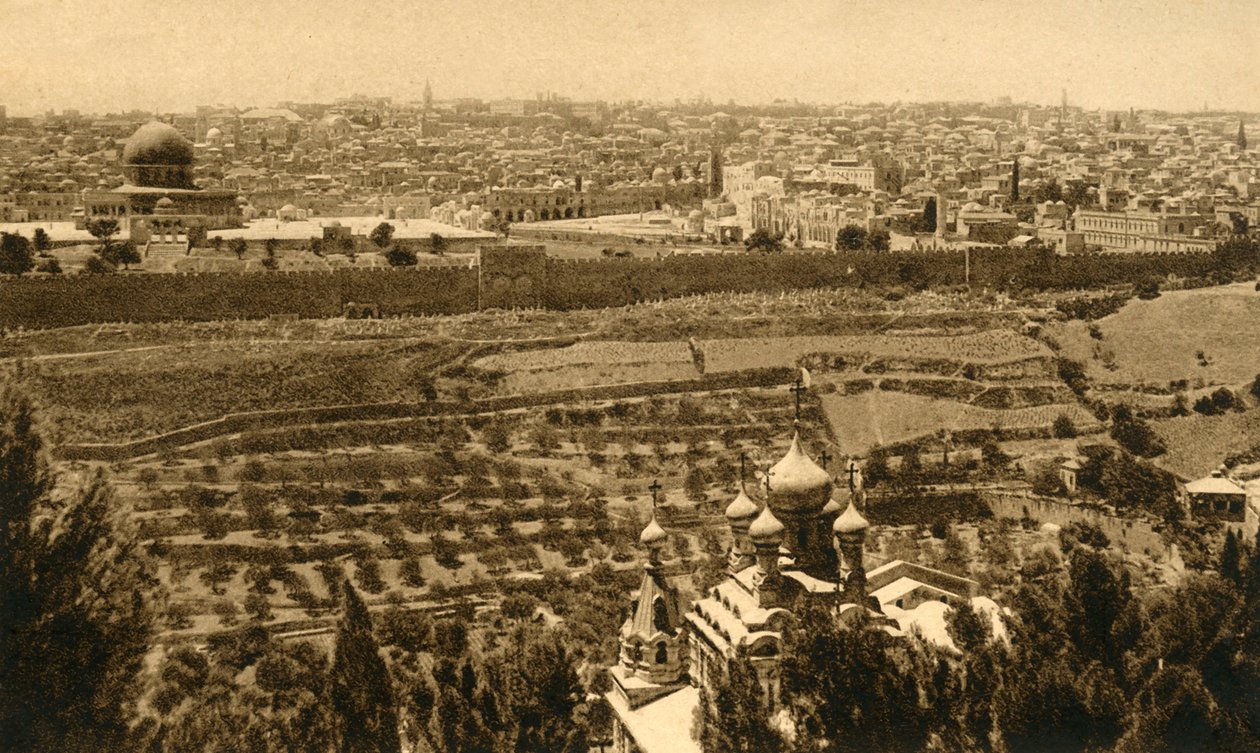 Jerozolima z Góry Oliwnej, c1918-c1939. autorstwa Unbekannt