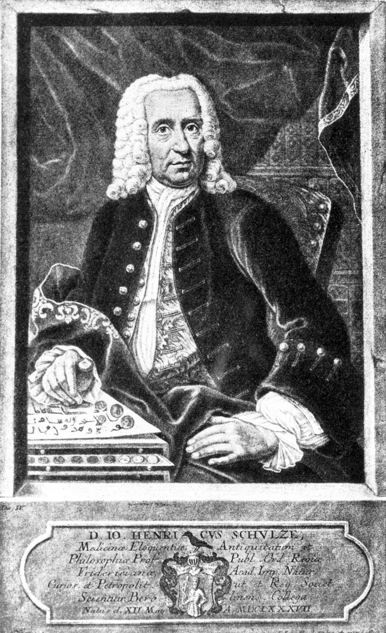 Johann Heinrich Schulze, niemiecki antycypator fotografii, ok. 1710 autorstwa Unbekannt