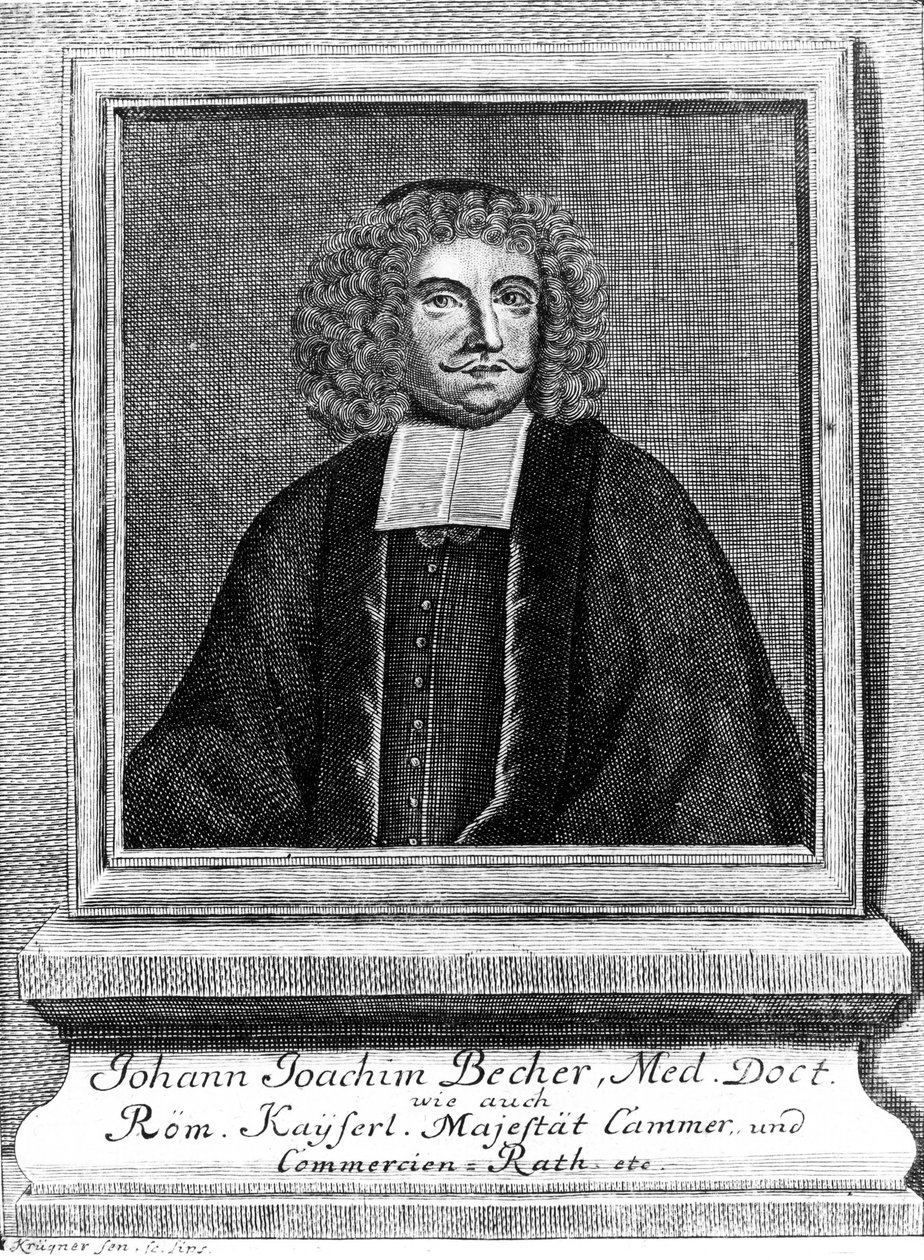 Johann Joachim Becher, niemiecki lekarz i chemik, ok. 1670 autorstwa Unbekannt