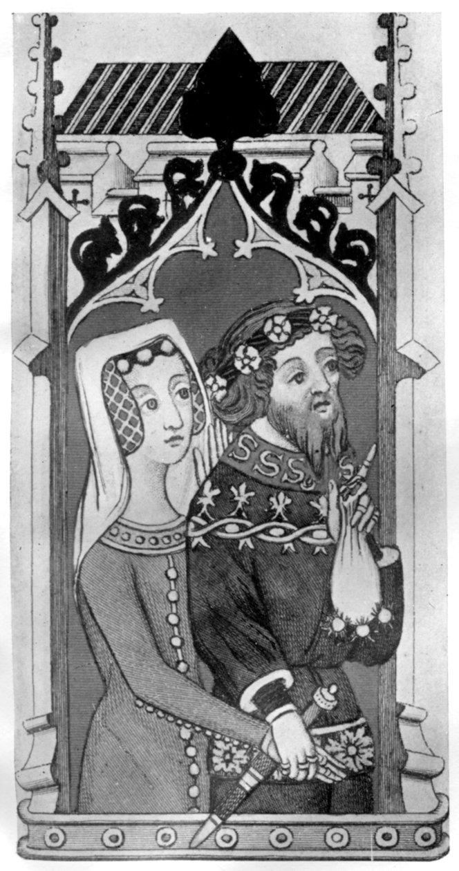 Johannes Gyniford i jego żona, koniec XIV wieku, 1910 autorstwa Unbekannt