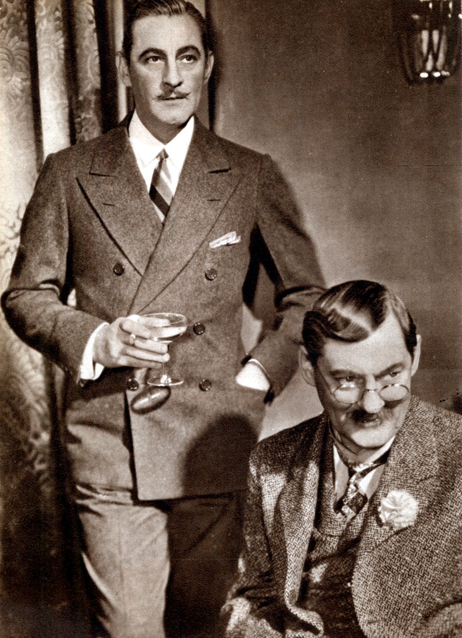 John 1882-1942 i Lionel 1878-1954 Barrymore, amerykańscy aktorzy teatralni i filmowi autorstwa Unbekannt