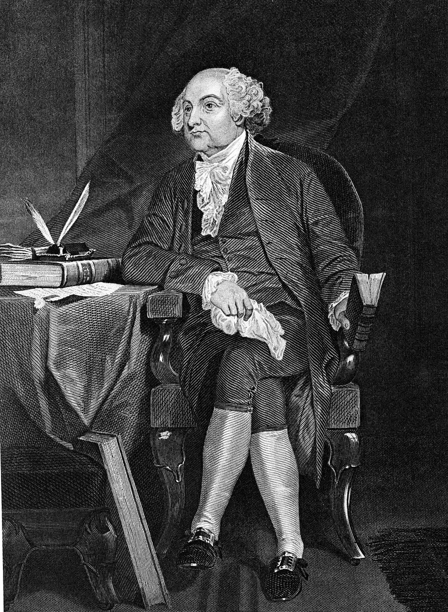 John Adams 1735-1826, drugi prezydent USA 1797-1801 autorstwa Unbekannt